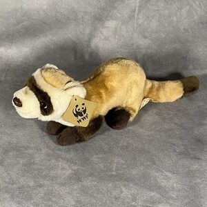 WWF Ferret Vintage Plush Realistic Stuffed‎ Animal 1986 Collectible Toy